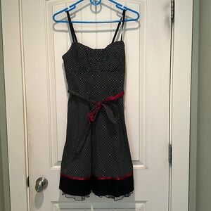 SALE! Maurices black and white Polka Dot Dress with tulle.